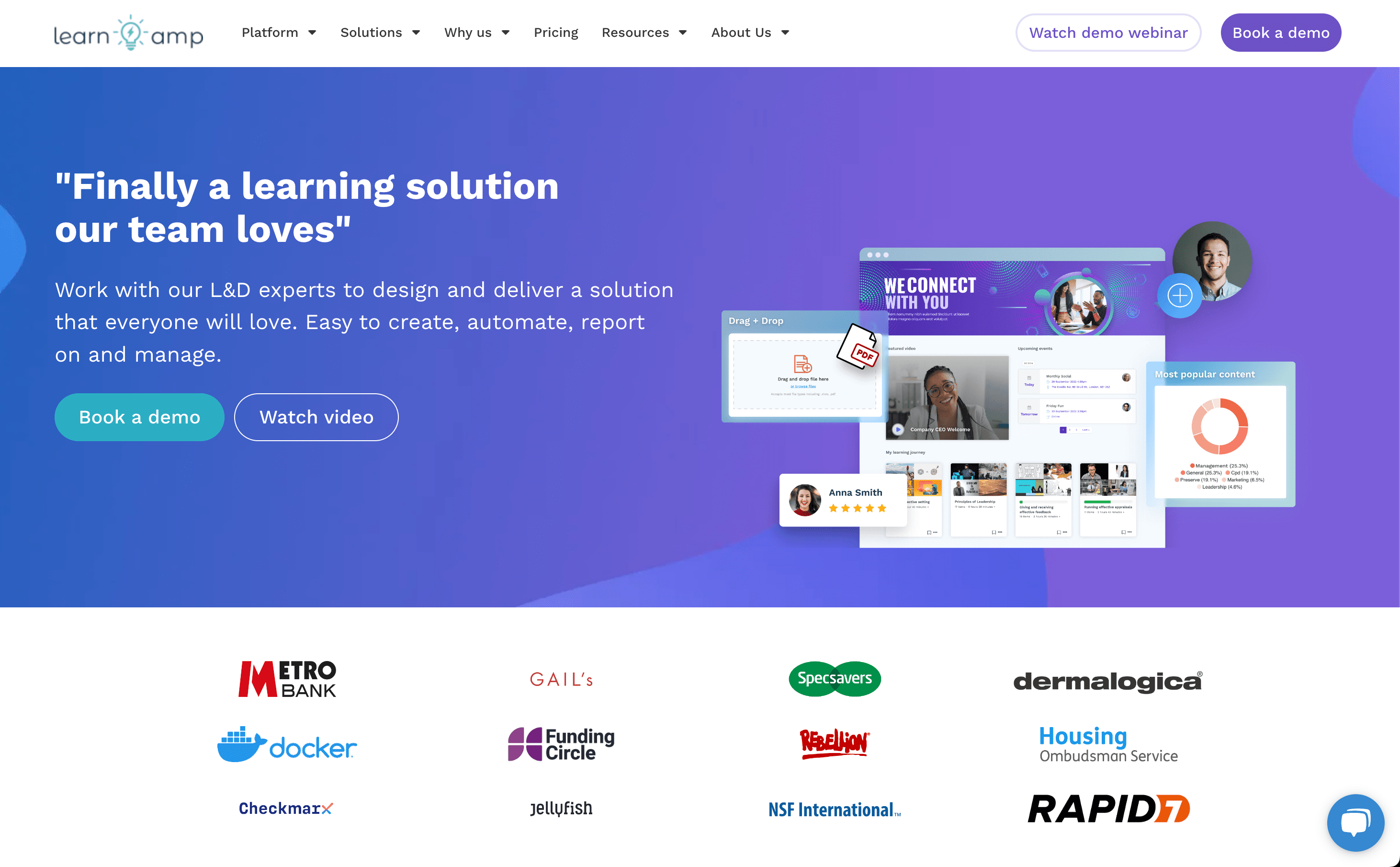 Image of Learnamp's website